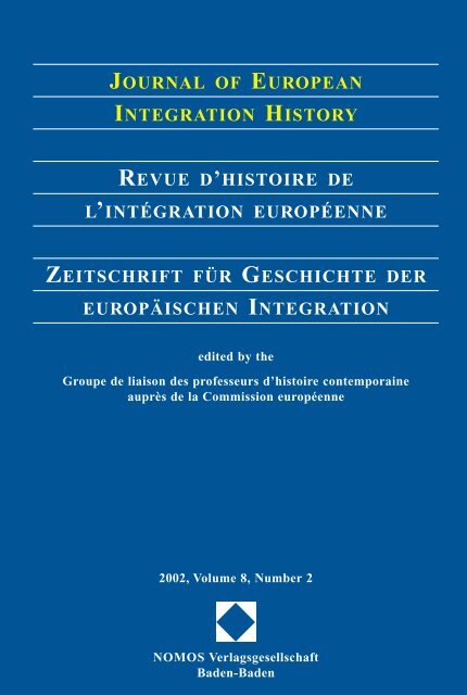 journal of european integration history revue d'histoire de l